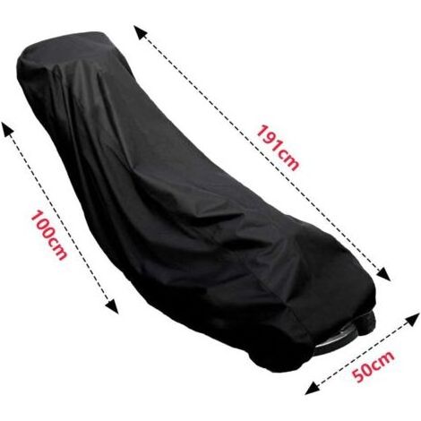 AHLSEN Housse de protection universelle pour tondeuse à gazon - 191 x 50 x 100 cm - Résistante et imperméable - Résistante à la déchirure et aux UV - Avec cordon de serrage