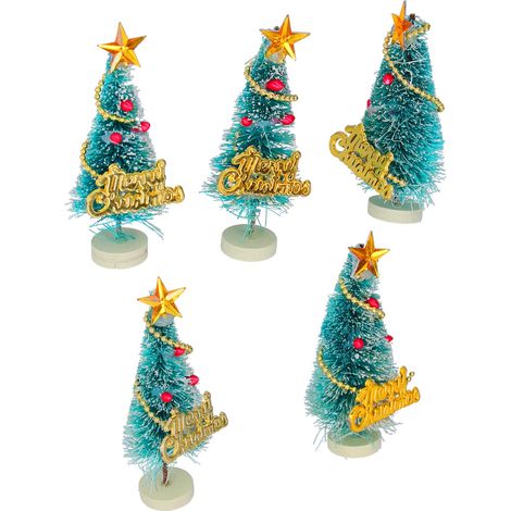 Sapin de Noël miniature pour maison de poupée, jouets de jeu d'imitation, décorations et accessoires (1/5)