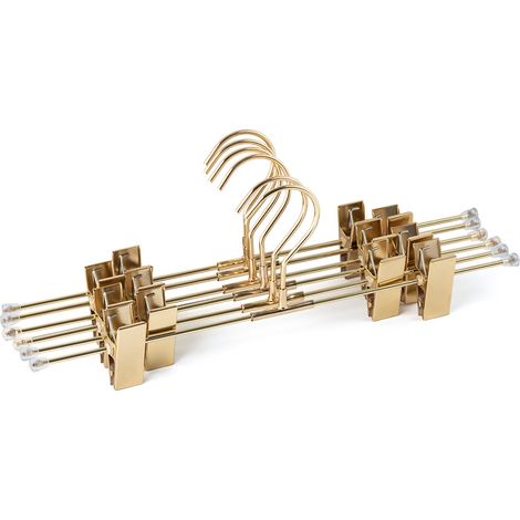 Set de 6 Perchas Gärde Metalizadas con pinza SKLUM         Dorado    