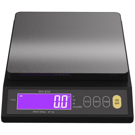 Balance de cuisine électrique rechargeable, étanche IP67, haute précision, avec fonction de comptage, tare, remise à zéro, arrêt automatique et conversion d'unités.