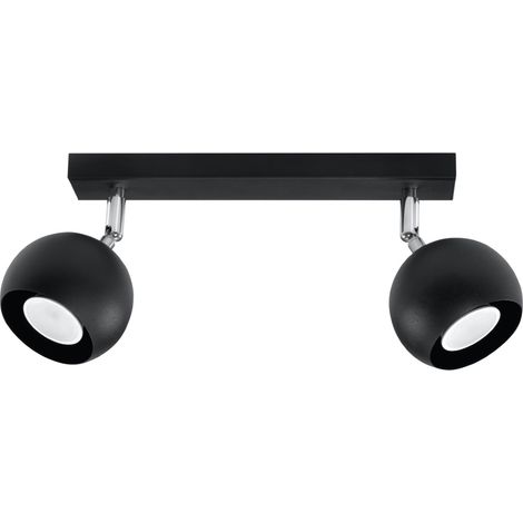Plafón pestel 2 GU10 negro lumilo 04.224.44 (1/5)