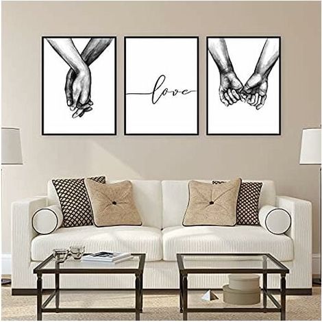 Affiche Déco - Affiche Murale Noir Blanc - Set de 3 Affiches sans Cadre - Style Minimaliste Nordique - 30x40 cm (1/5)
