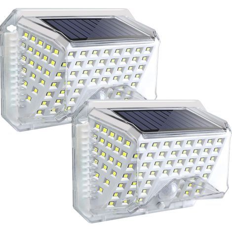 Lampe Solaire Extérieur 270°Angle D'éclairage LED Détecteur de Mouvement Éclairage Lumière Solaire de Jardin Étanche pour Porche Balcon (1/5)