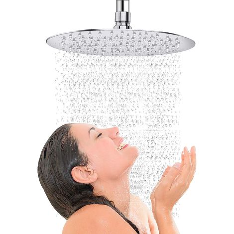 Douche Pluie - Tête De Douche Haute Débit En Acier Inoxydable 304 - Montage Mur Ou Plafond Universel - 25,4 Cm - 1 Pièce (1/5)