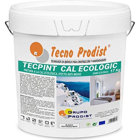 Tecno Prodist Tecpint Cal Ecologic - Pintura ecológica a la cal exterior e interior al agua - Blanco