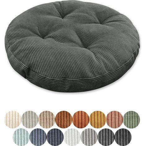 Coussin de siège rond 30 cm d’épaisseur 6 cm 1 pièce, coussin de sol rond, coussin de siège, housse de chaise, coussin de chaise, rembourrage, housse pour salon, bureau, salle de conférence (1/5)