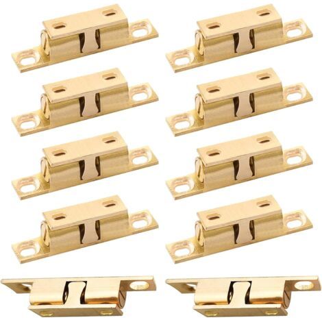 Rouleau à Billes en Laiton 10 Pièces Double Loqueteau à Bille, Rouleau Loqueteau Fermeture Pour Armoires Meubles D'armoire (1/5)