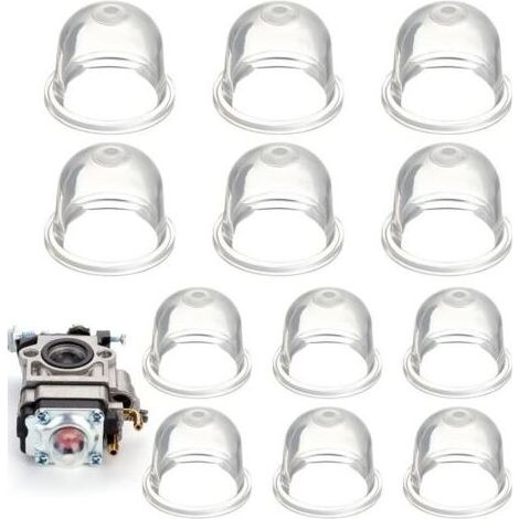 PA 12-teilige Primer-Birne für Freischneider, 22 mm/19 mm Primer-Pumpe für Freischneider, für Trimmer, Heckenschere, Benzinsäge, Gebläse-Kraftstoff-Primer-Birne (1/4)