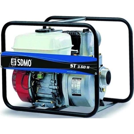Sdmo – Motopompe essence 4 temps 54 m3/h – Moteur Honda GX160 – Hauteur d'élévation 26 m – Débit 900 litres/min – Pour eaux claires (1/2)