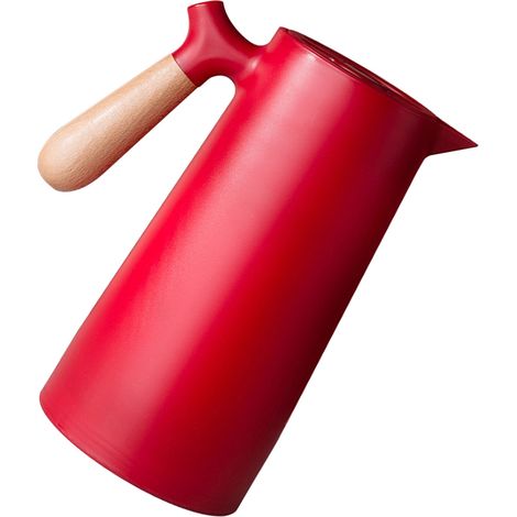 Bouteille isotherme en verre style nordique, bouillotte, cadeau pour la maison, bouteille isotherme pour eau chaude, bouteille isotherme pour café, rouge 1 L (1/5)