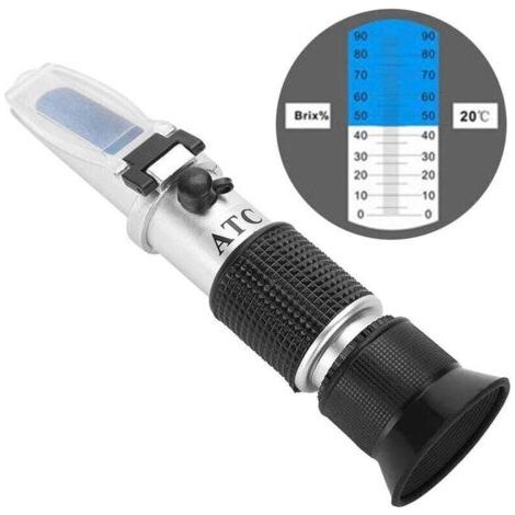 Brix-Messgerät, 0–90 % Brix-Messgerät, tragbares Refraktometer, Heimmessgerät, Brix-Messgerät, Brix-Messgerät, ATC-Temperatur