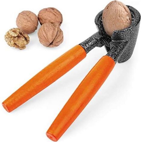 Casse-Noix - En Aluminium Moulé Sous Pression - Poignées En Bois - Pour Noix, Amandes, Noisettes, Pécans, Cacahuètes - 1 Pièce (1/5)