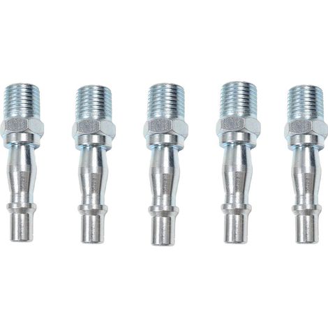 Dapetz ® Air Line Hose Fitting Connector for Compressor Air Hose 1/4" Male Thread Bayonet for PCL Vertex 5Pcs (1/5)