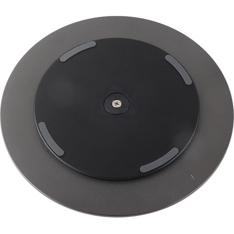 Support rotatif à 360° pour écran d'ordinateur, en alliage d'aluminium gris mat.