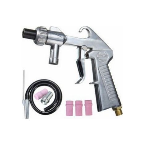 Sableuse pneumatique Pistolet de sablage Pneumatique Sableuse Décapage + 4x Céramique Buse 4,5/5/6/7mm