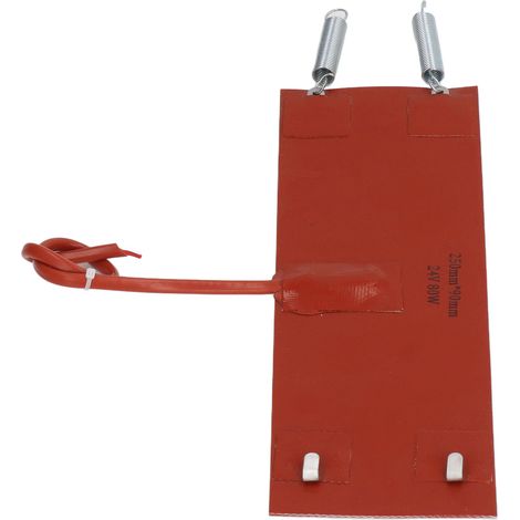 Tapis chauffant silicone 80W 250x90mm 24V pour camions et machines industrielles, résistant à l'eau et isolant thermique (1/5)