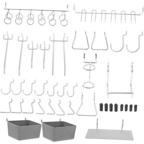 Kit de rangement 140 pièces panneau perforé crochets outils (1/5)
