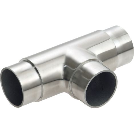 CROSO T-Verbinder für Rohr ø 42,4 x 2,0 mm, Edelstahl geschliffen V2A (1/3)