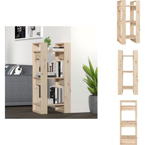 Bibliothèque/Séparateur de pièce 41x35x91 cm Pin massif - Bibliothèque - Bibliothèque En Bois - Meuble De Rangement - Séparateur De Pièces - Étagère (1/5)