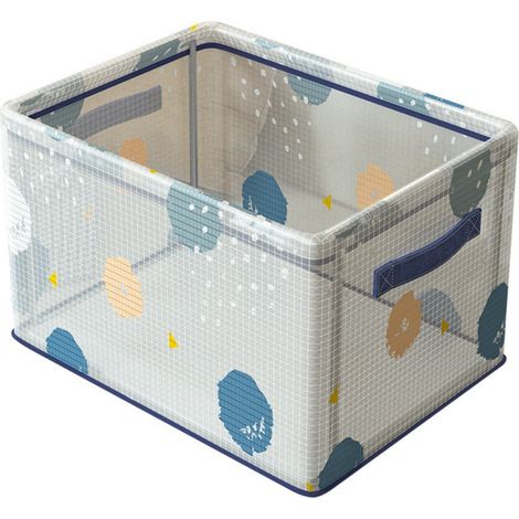 Großvolumige Aufbewahrungsbox mit Deckel für den Schreibtisch, ideal zur Aufbewahrung von Kosmetikartikeln, Snacks, Bürobedarf, faltbare Aufbewahrungsbox für Zuhause, multifunktionaler Schreibtisch-Or