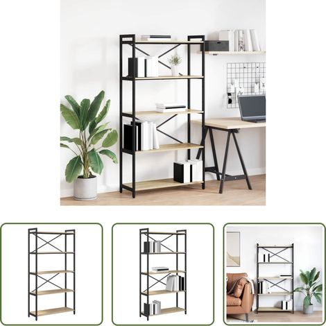 Bücherregal Sonoma-Eiche - Bücherregal Sonoma-Eiche 80 x 30 x 155 cm Holzwerkstoff (1/5)