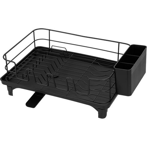 Carbon Steel Dish Drainer with Rotating Telescopic Drainage Pipe (1/5)