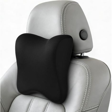 Coussin Appuie Tete Voiture, 1pcs Sangles Élastiques Mousse Mémoire, Noir-C Coussin Nuque Respirant Ergonomique pour Conduite, Sangles Élastiques (1/5)