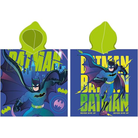 Toalla de baño tipo poncho con capucha para niños de Batman Marvel (1/5)