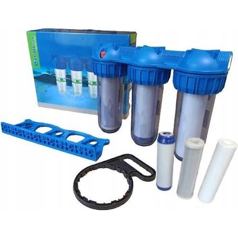 Système de filtration d'eau à 3 niveaux - 10" - filetage 1" - Installation facile - Haute qualité