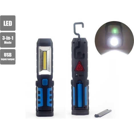 Lampe de travail LED rechargeable magnétique 15 W 3 modes USB C (1/5)