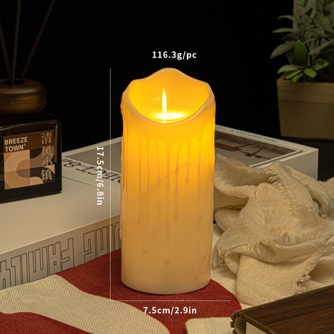 Lampe bougie électronique LED, lampe décorative fausse bougie simulée, accessoire de décoration romantique pour mariage, lumi(Y082) (1/5)