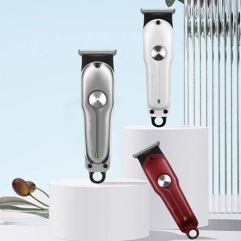 Professional cordless rechargeable hair clipper with LED display and 4 guide combs for men and family