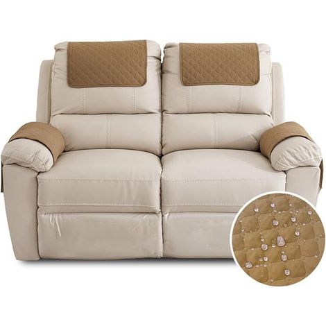 Protector de sillón reclinable - Impermeable - Camel (1/5)