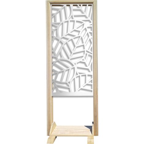 TROPICA - Separè - Paravento modulabile - 70x190cm - in Legno e PVC - Colore: bianco (1/4)