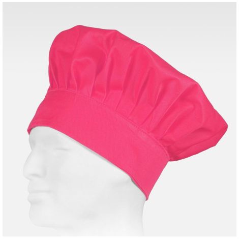 Gorro francés de cocina estilo champiñón WORKTEAM Servicios M609  Rosa fucsia