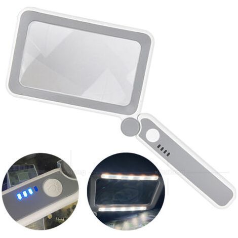 4X Magnifying Glass, 10 LED Lights, Illuminated, Foldable, Large Magnifying Glass for Reading Science Books, Newspapers, Jewelry, Insects and Crafts. (1/5)