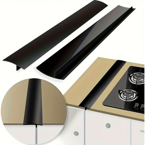 Lot de 2 protections de cuisinière réglables et durables - Résistantes à la chaleur, aux rayures, faciles à nettoyer et à installer (1/5)