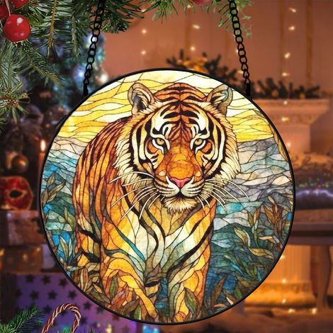 Vitrail animal attrape-soleil 16 cm décoration fenêtre suspension raffinée cadeau grand-mère (1/5)