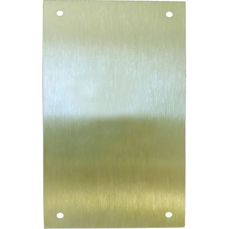 Placa cerradura 80x120mm ciega m-51/80120c, laton mate (1/2)