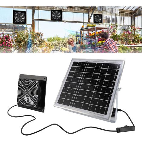 Ventilador extractor con energía solar + kit solar + ventilación de alta velocidad + aluminio + IP67 + 240 x 240 mm (1/5)