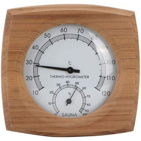2-In-1Sauna Température Cèdre Bois Thermomètre Hygromètre Thermo-Hygromètre Accessoires De Sauna (1/5)
