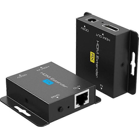 Extenseur HDMI compatible avec câble Ethernet Cat5/Cat6 RJ45, portée jusqu'à 60 mètres (1/5)