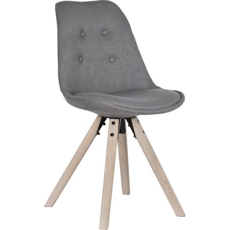 Chaise cuisine gris sombre élégante et confort en chêne - Gris sombre chic (1/5)