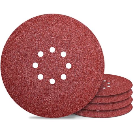 ZVD Disque abrasif de ponceuse Disque Ponçage 225 mm Disques Abrasif 8 Trous Grain 2000 pour Ponceuse Murale Papier Abrasifs 50 PCS (1/4)