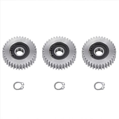 Jeu de 3 engrenages en acier, diamètre 38 mm, 36 dents, épaisseur 12 mm, pignons métalliques pour transmission (1/5)