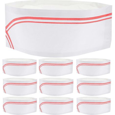 Lot de 40 toques de chef jetables, légères et en papier, pour la cuisine et la pâtisserie. Couleur : bleu. (1/3)