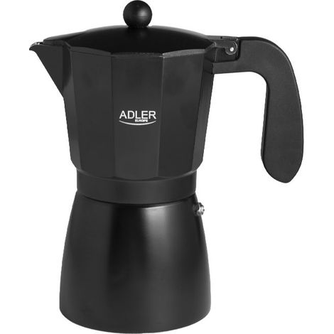Caffettiera italiana adler - espresso 6 tazze 300ml adatta a piani di cottura in vetroceramica, cucine elettriche e piani di cottura