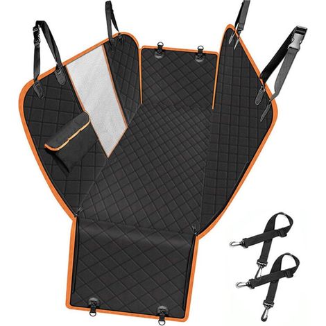 Protection Siege Voiture Chien, Extension Housse Protection Voiture Chien Résistant Aux Rayures Imperméable, Fond Rigide, Noir