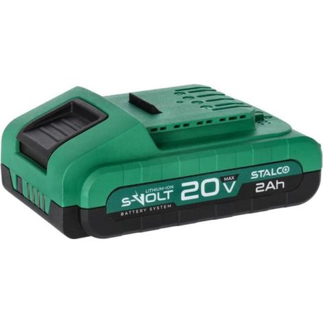 Bloc-batterie 20 V 2 Ah - Lithium-ion 40 Wh - Pour Outils Sans Fil S-Volt - 1 Pièce