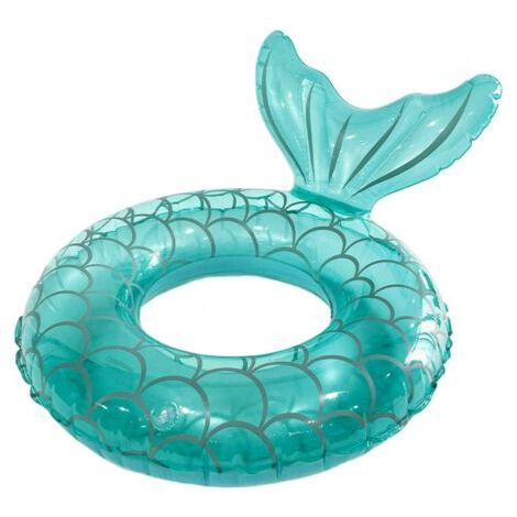 Galleggiante gonfiabile per adulti taglia L (coda di pesce blu navy), resistente (1/5)